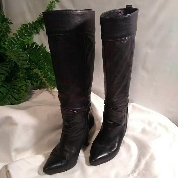 Fornarina Black Knee High Boots sz 5 - Picture 2 of 8